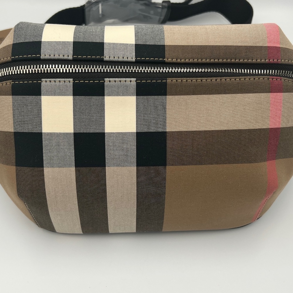 BURBERRY  House Check Sonny Bum Bag Taupe Brown